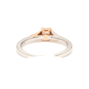 15 Pointer Platinum & Rose Gold Diamond Shank Ring for Women JL PT 1158   Jewelove.US