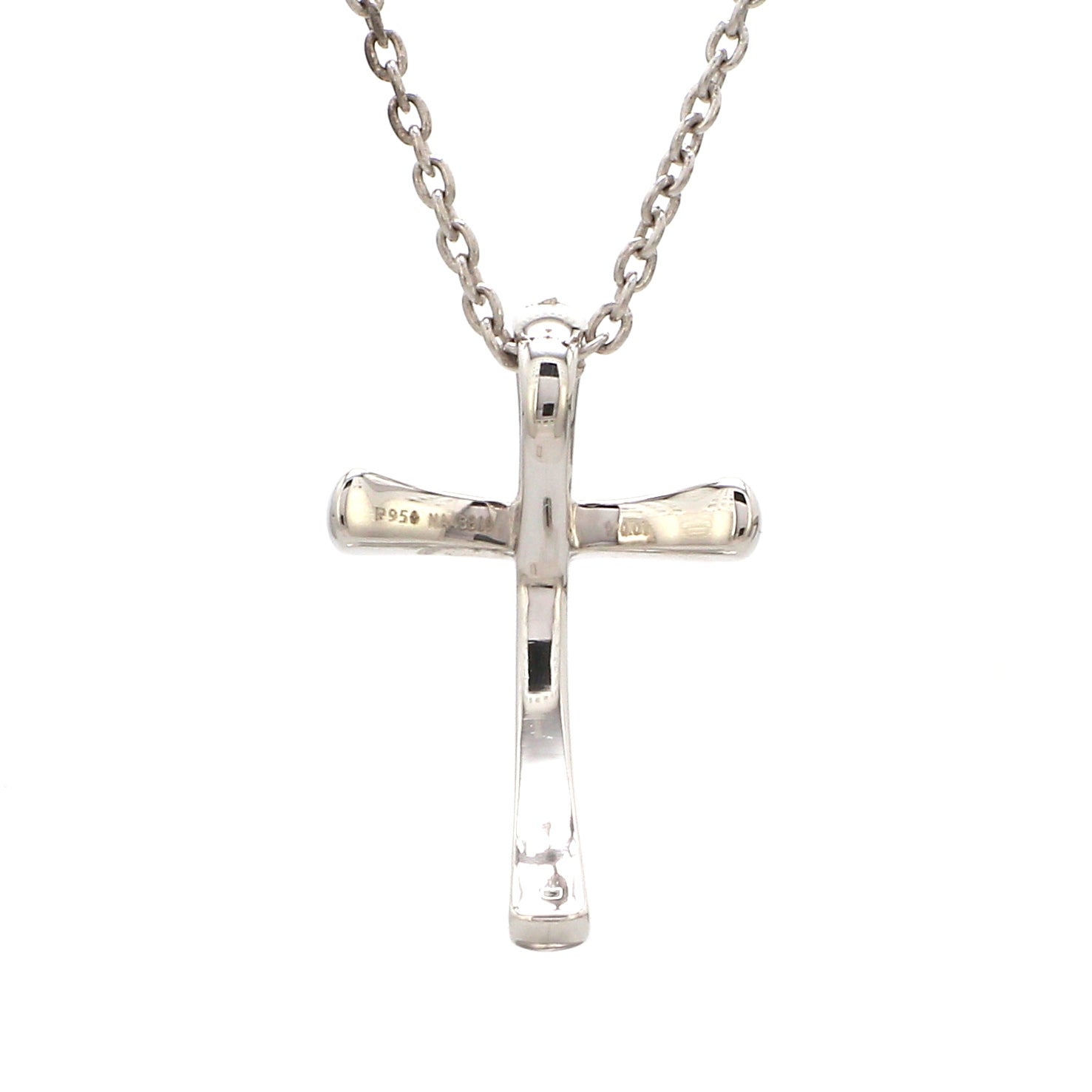 Single Diamond Platinum Cross Pendant JL PT P 308   Jewelove