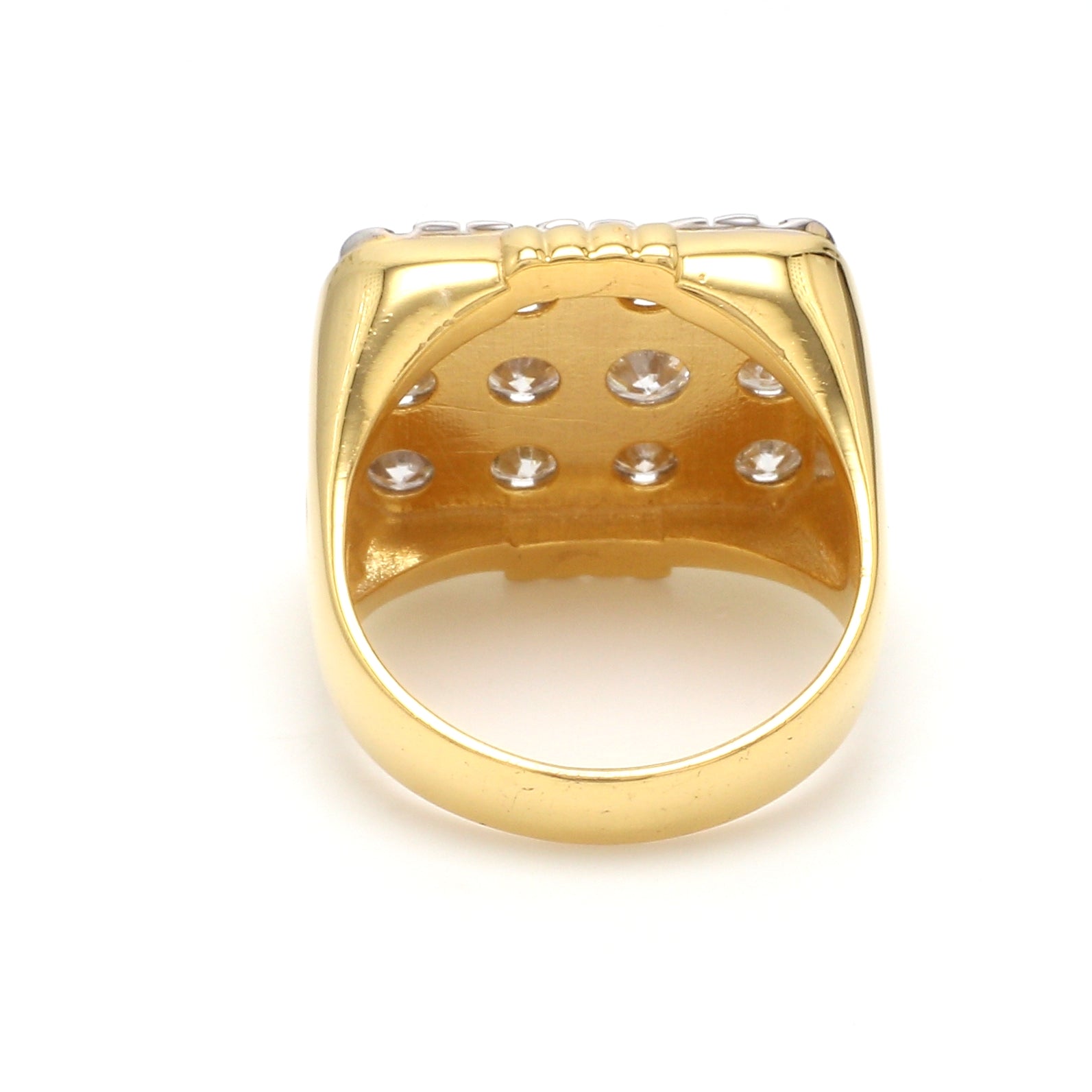 18K Yellow Gold Diamond Ring for Men   Jewelove.US