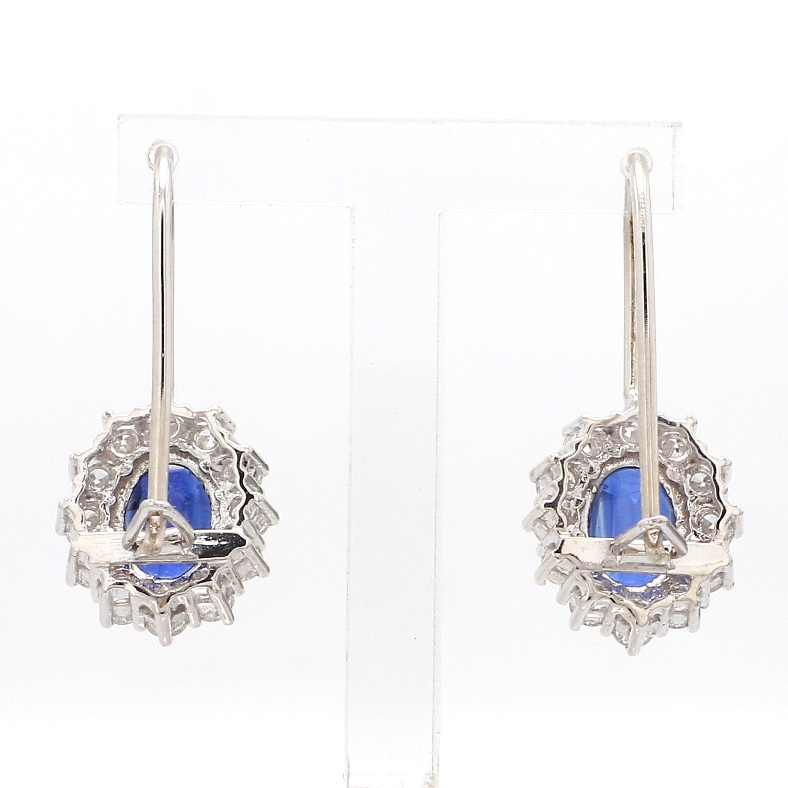 Beautiful Platinum Kyanite Earrings with Diamond for Women JL PT E 294   Jewelove.US