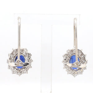 Beautiful Platinum Kyanite Earrings with Diamond for Women JL PT E 294   Jewelove.US