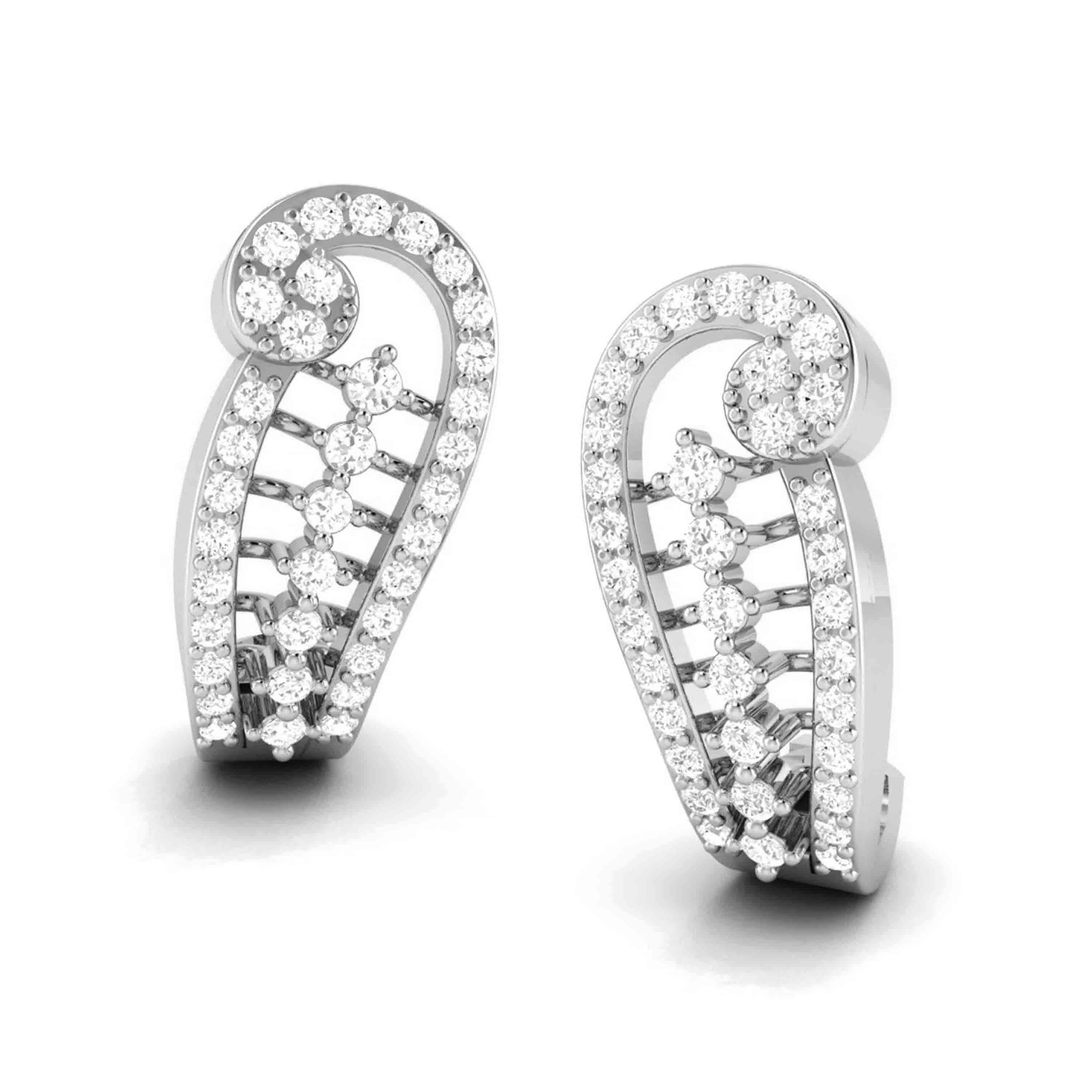 Designer Platinum & Diamond Earrings for Women JL PT E BL-11   Jewelove.US