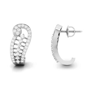 Designer Platinum & Diamond Earrings for Women JL PT E BL-11   Jewelove.US