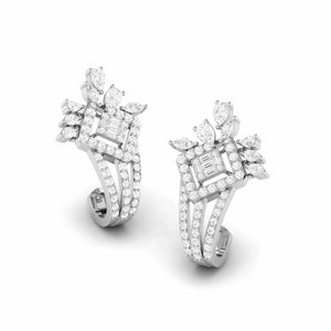 Designer Platinum & Diamond Earrings for Women JL PT E BL-21   Jewelove.US