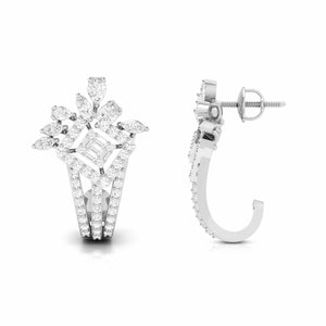 Designer Platinum & Diamond Earrings for Women JL PT E BL-21   Jewelove.US