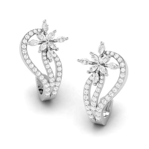 Designer Platinum & Diamond Earrings for Women JL PT E BL-28   Jewelove.US