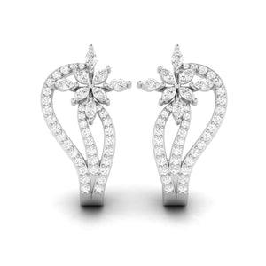 Designer Platinum & Diamond Earrings for Women JL PT E BL-28  VVS-GH Jewelove.US