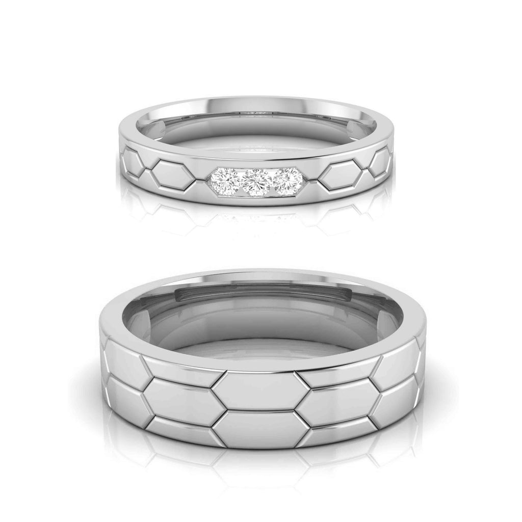 Platinum Diamond Couple Love Bands JL PT CB-3  Both-SI-IJ Jewelove.US