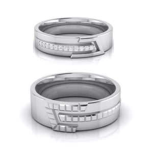 Platinum Diamond Couple Love Bands JL PT CB-6  Both-SI-IJ Jewelove.US