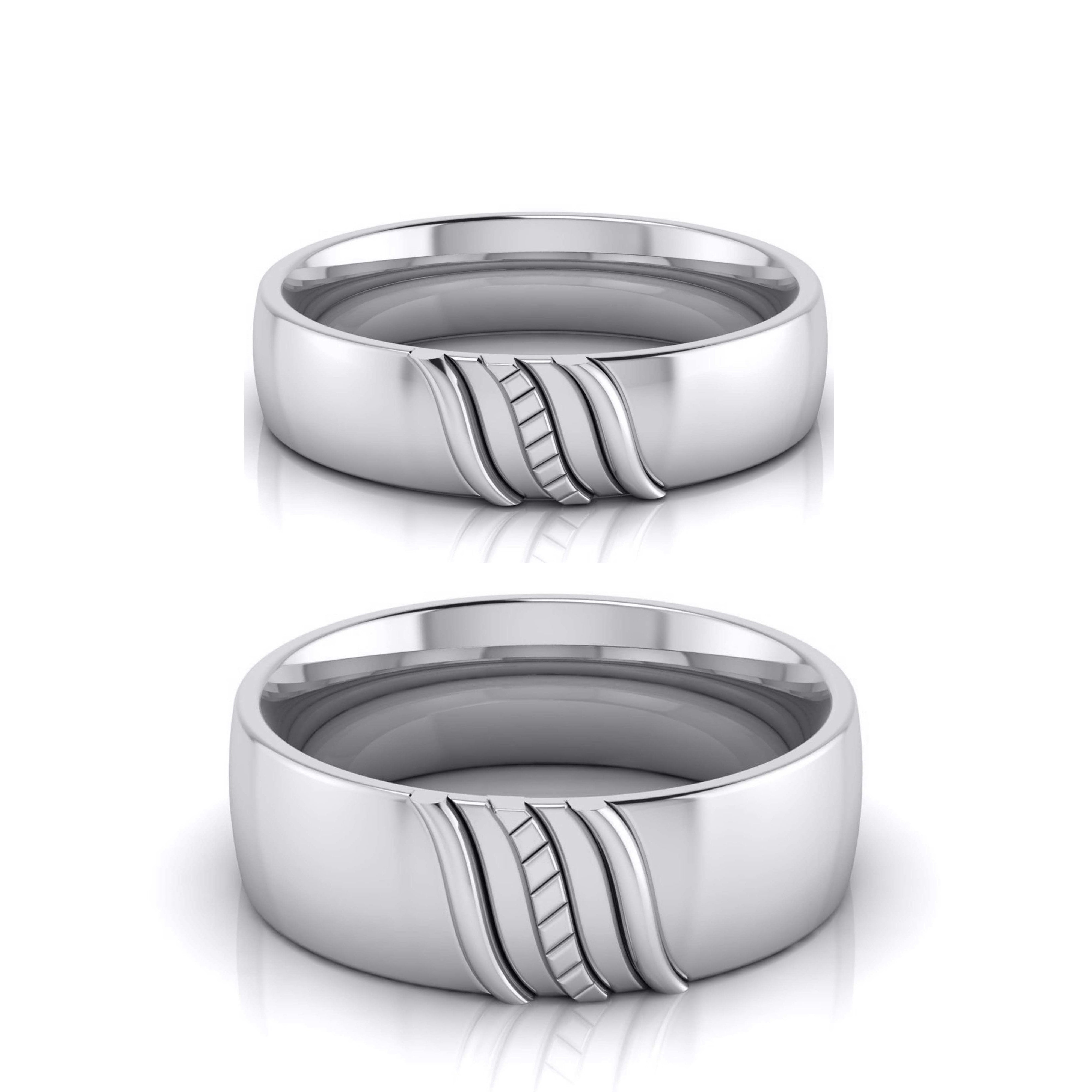 Platinum Couple Love Bands JL PT CB-7  Both Jewelove.US