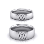 Load image into Gallery viewer, Platinum Couple Love Bands JL PT CB-7  Both Jewelove.US
