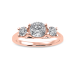 Load image into Gallery viewer, 50-Pointer Cushion Cut Solitaire Diamond 18K Rose Gold Ring JL AU 1231R-A   Jewelove.US
