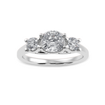 Load image into Gallery viewer, 50-Pointer Cushion Cut Solitaire Diamond Accents Platinum Engagement Ring JL PT 1231-A   Jewelove.US
