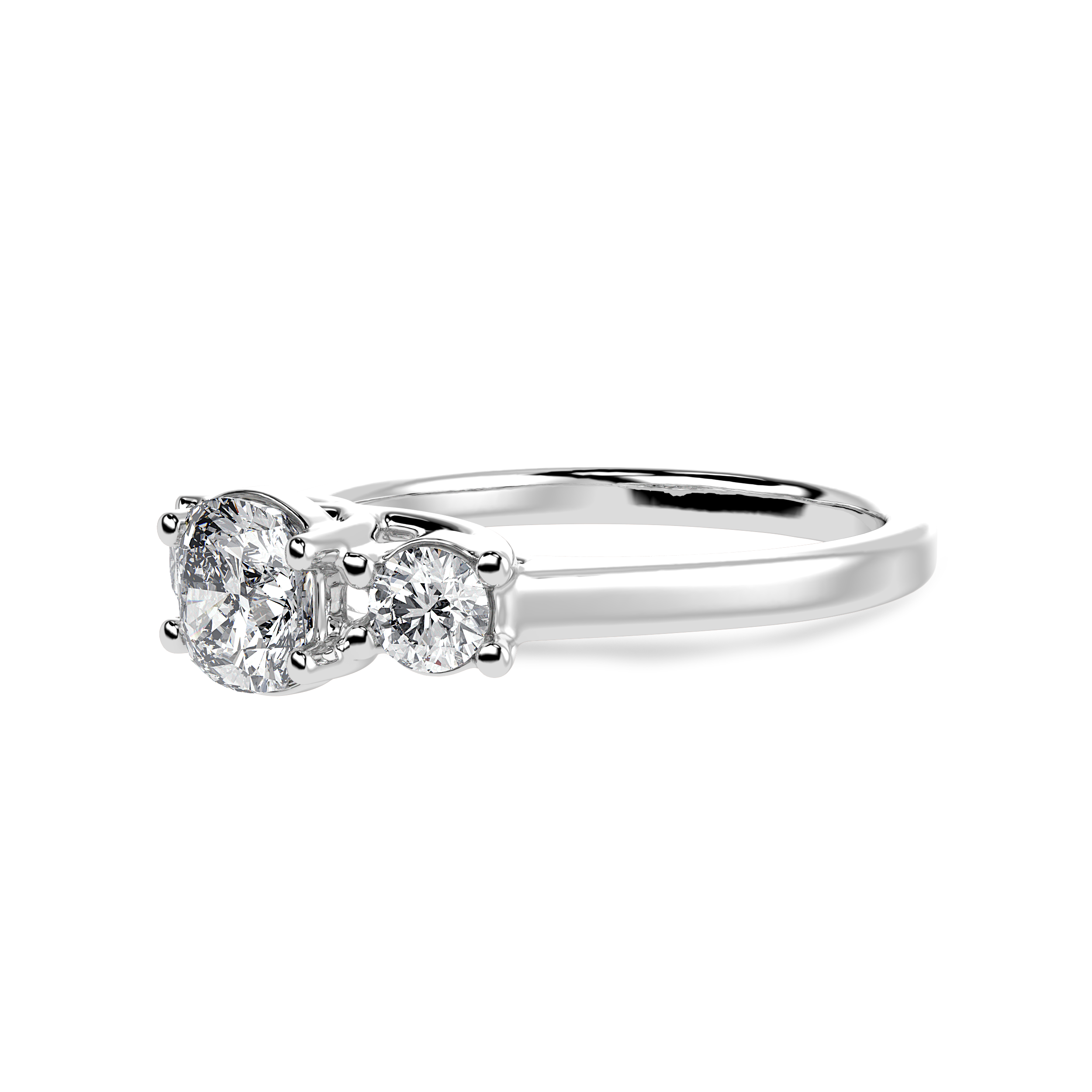 50-Pointer Cushion Cut Solitaire Diamond Accents Platinum Engagement Ring JL PT 1231-A   Jewelove.US