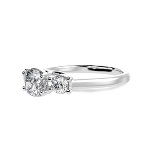 50-Pointer Cushion Cut Solitaire Diamond Accents Platinum Engagement Ring JL PT 1231-A   Jewelove.US