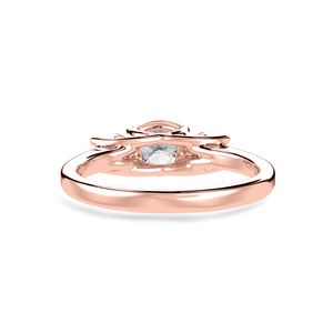 30-Pointer Cushion Cut Solitaire Diamond 18K Rose Gold Ring JL AU 1231R   Jewelove.US