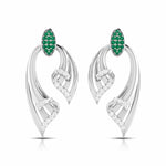 Load image into Gallery viewer, Designer Platinum Diamond Earrings for Women JL PT E NL8536  Green Jewelove.US
