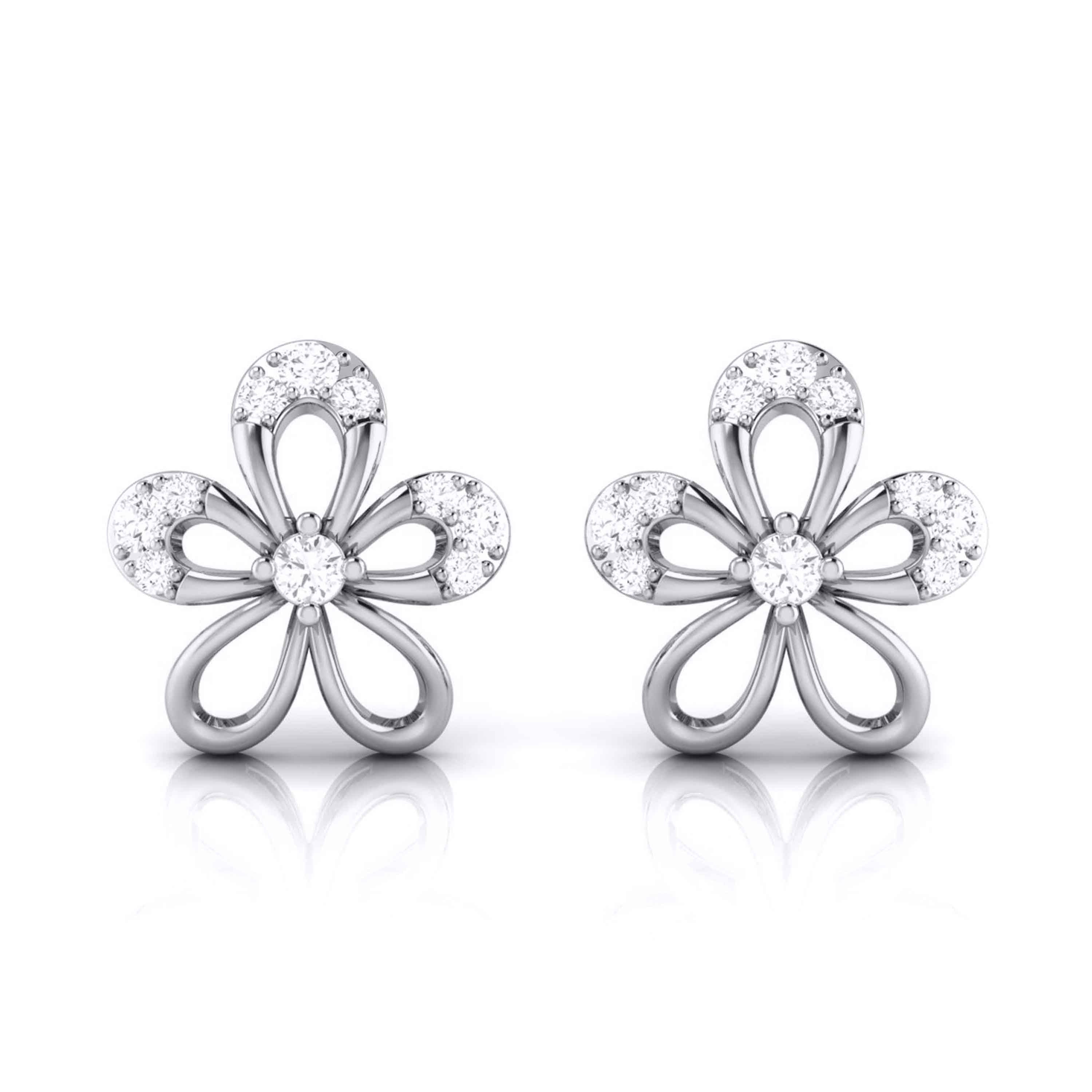 Platinum Diamond Earrings for Women JL PT E B-1   Jewelove.US