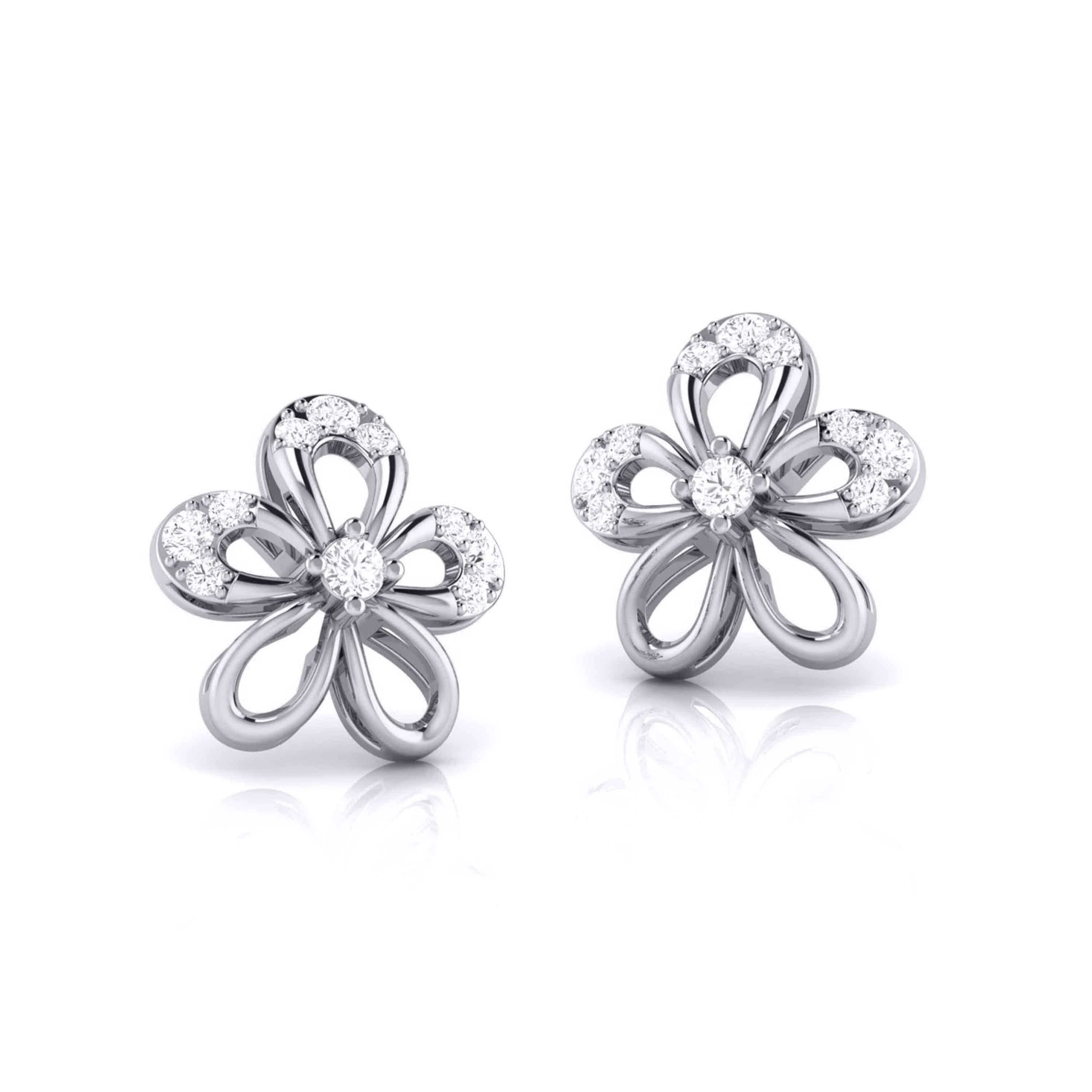 Platinum Diamond Earrings for Women JL PT E B-1   Jewelove.US