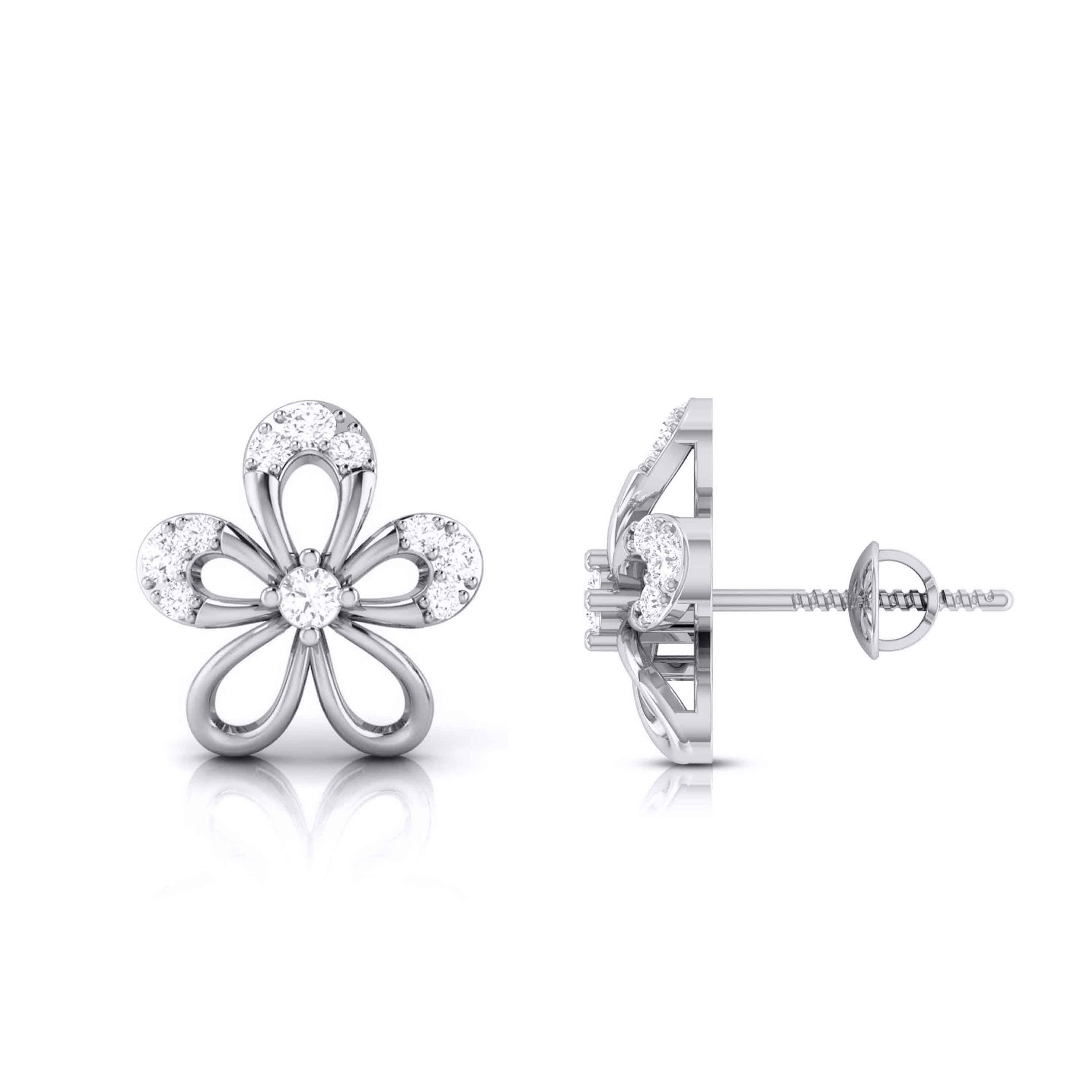 Platinum Diamond Earrings for Women JL PT E B-1   Jewelove.US