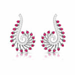 Load image into Gallery viewer, Designer Platinum Diamond Earrings for Women JL PT E NL8585  Red Jewelove.US
