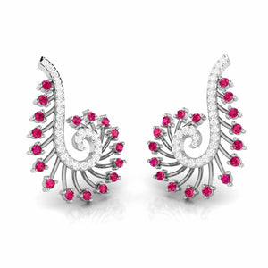 Designer Platinum Diamond Earrings for Women JL PT E NL8585   Jewelove.US