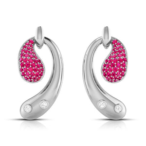 Designer Platinum Diamond Earrings for Women JL PT E NL8600  Red Jewelove.US