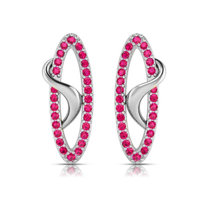 Platinum Earrings for Women JL PT E NL8654  Red Jewelove.US