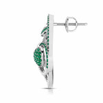 Load image into Gallery viewer, Designer Platinum Diamond Earrings With Emerald for Women JL PT E NL8662   Jewelove.US
