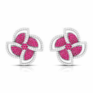 Designer Platinum Diamond Earrings With Emerald for Women JL PT E NL8663  Red Jewelove.US