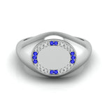 Load image into Gallery viewer, Blue Sapphire Platinum Diamond Engagement Ring JL PT LR 7034   Jewelove
