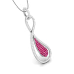 Load image into Gallery viewer, Designer Platinum with Diamond &amp; Ruby Pendant for Women JL PT P NL8523R   Jewelove.US
