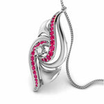 Load image into Gallery viewer, Platinum Diamond Pendant with Emerald for Women JL PT P NL8674   Jewelove.US
