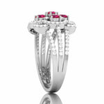 Load image into Gallery viewer, Designer Platinum Diamond Ruby Engagement Ring JL PT R8116   Jewelove
