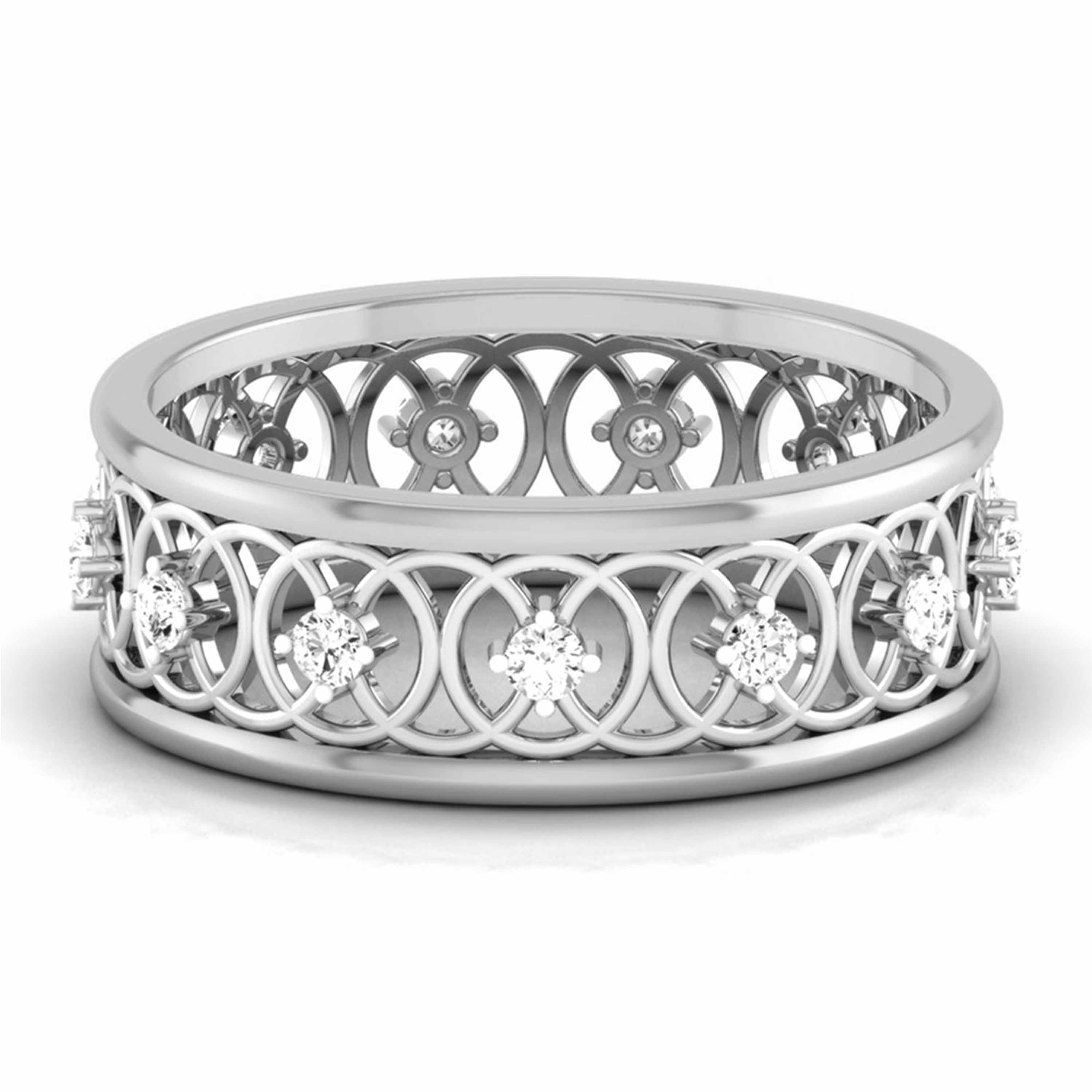 Designer Platinum Diamond Ring JL PT R 8124   Jewelove.US