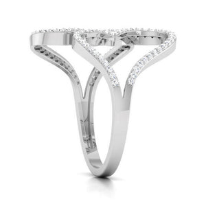 Designer Platinum Heart Diamond Ring JL PT R 8151   Jewelove.US