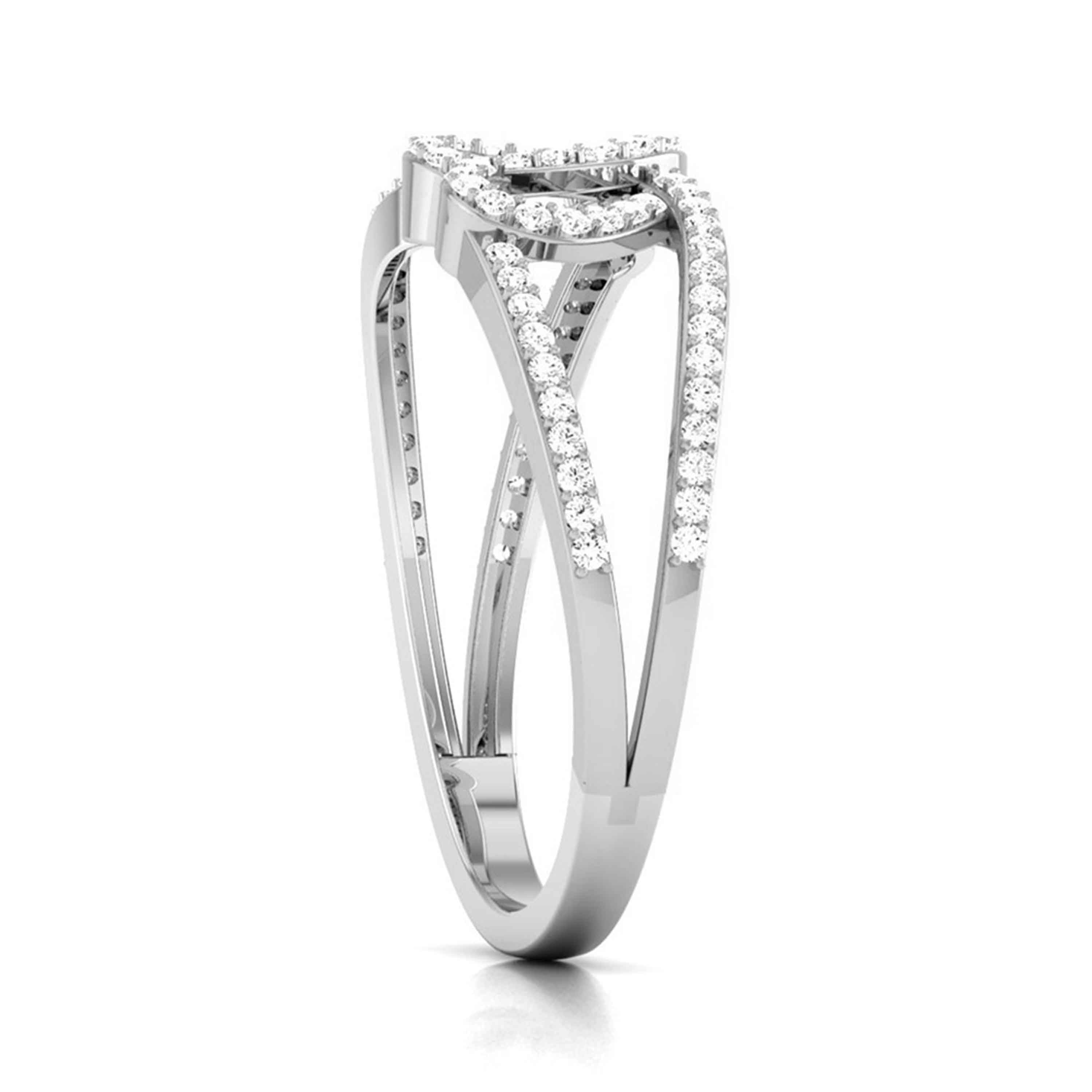 Designer Platinum Heart Diamond Ring JL PT R 8152   Jewelove.US