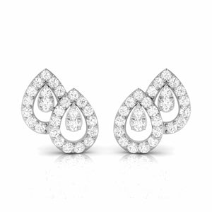 New Fashionable Platinum Diamond Earrings for Women JL PT E OLS 12  VVS-GH Jewelove.US