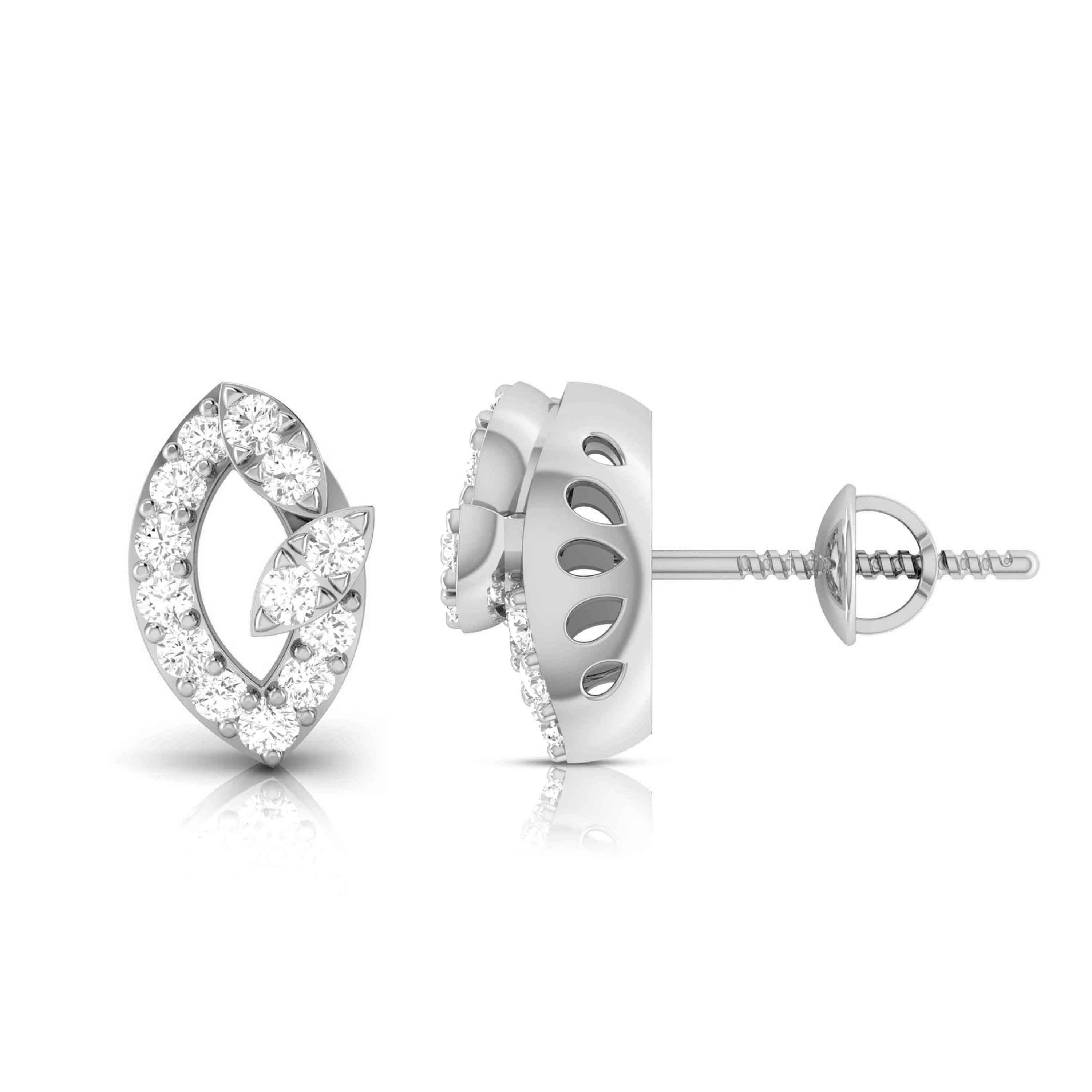 Designer Platinum Diamond Earrings for Women JL PT E OLS 13   Jewelove.US