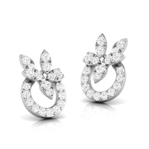 New Fashionable Platinum Diamond Earrings for Women JL PT E OLS 19   Jewelove.US