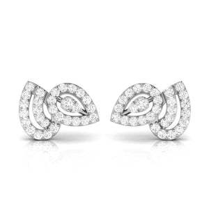 Designer Platinum Diamond Earrings for Women JL PT E OLS 22   Jewelove.US