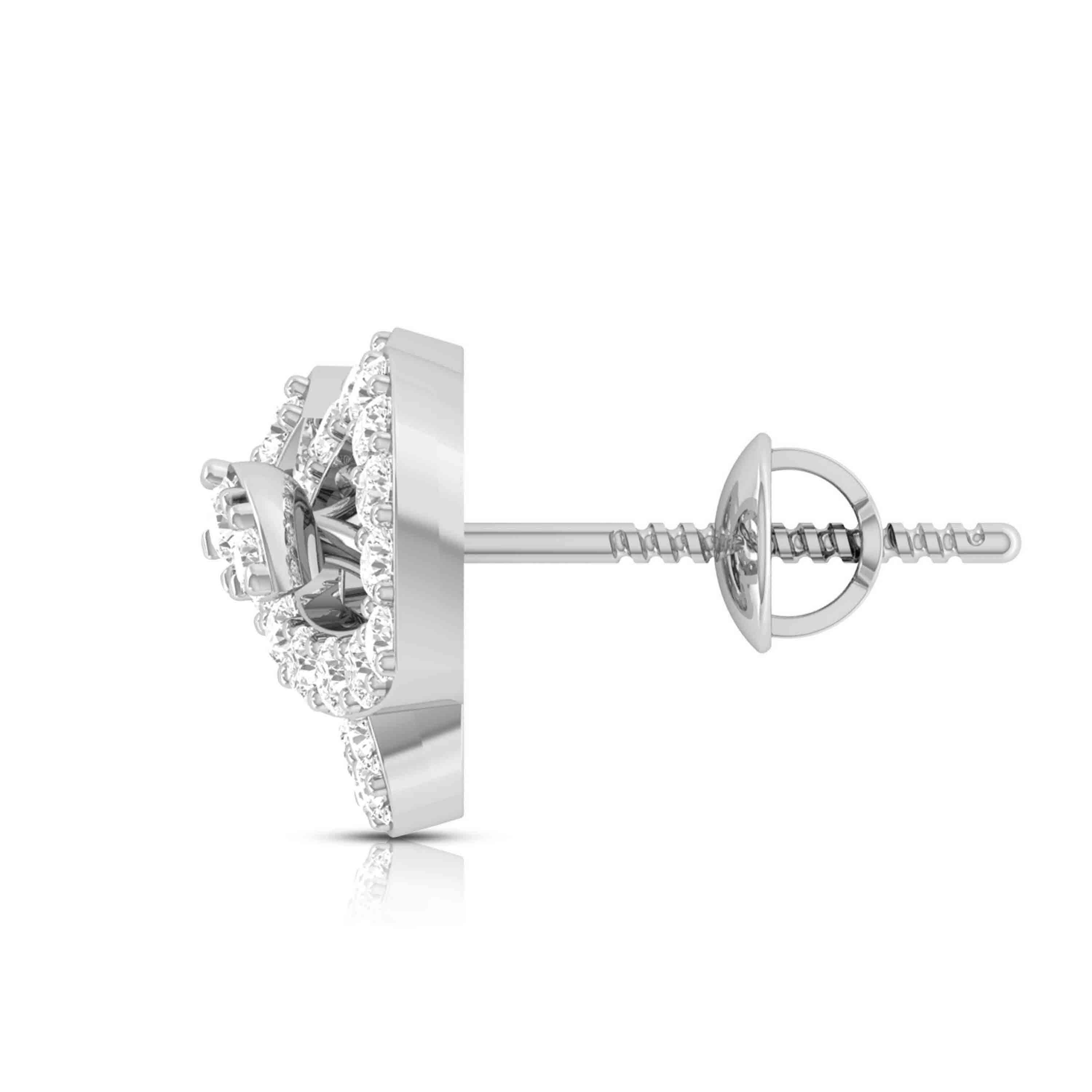 Designer Platinum Diamond Earrings for Women JL PT E OLS 22   Jewelove.US