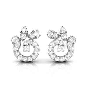 Designer Platinum Diamond Earrings JL PT E OLS 27   Jewelove.US