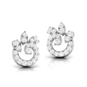 Designer Platinum Diamond Earrings JL PT E OLS 27   Jewelove.US