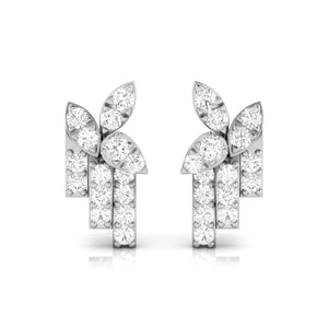 New Fashionable Platinum Diamond Earrings for Women JL PT E OLS 8  VVS-GH Jewelove.US