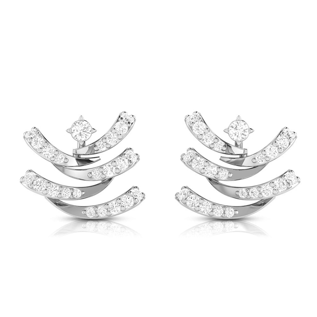 Platinum Earrings with Diamonds JL PT E ST 2010  VVS-GH Jewelove.US