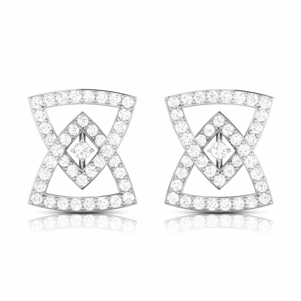 Platinum Earrings with Diamonds fir Women JL PT E ST 2013  VVS-GH Jewelove.US