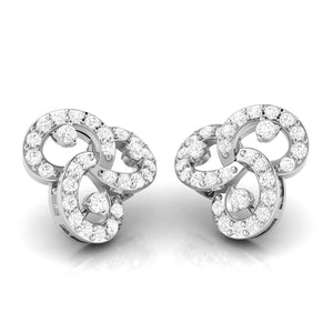 Platinum Earrings with Diamonds for Women JL PT E ST 2016   Jewelove.US