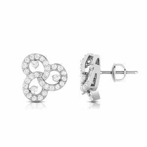 Platinum Earrings with Diamonds for Women JL PT E ST 2016   Jewelove.US