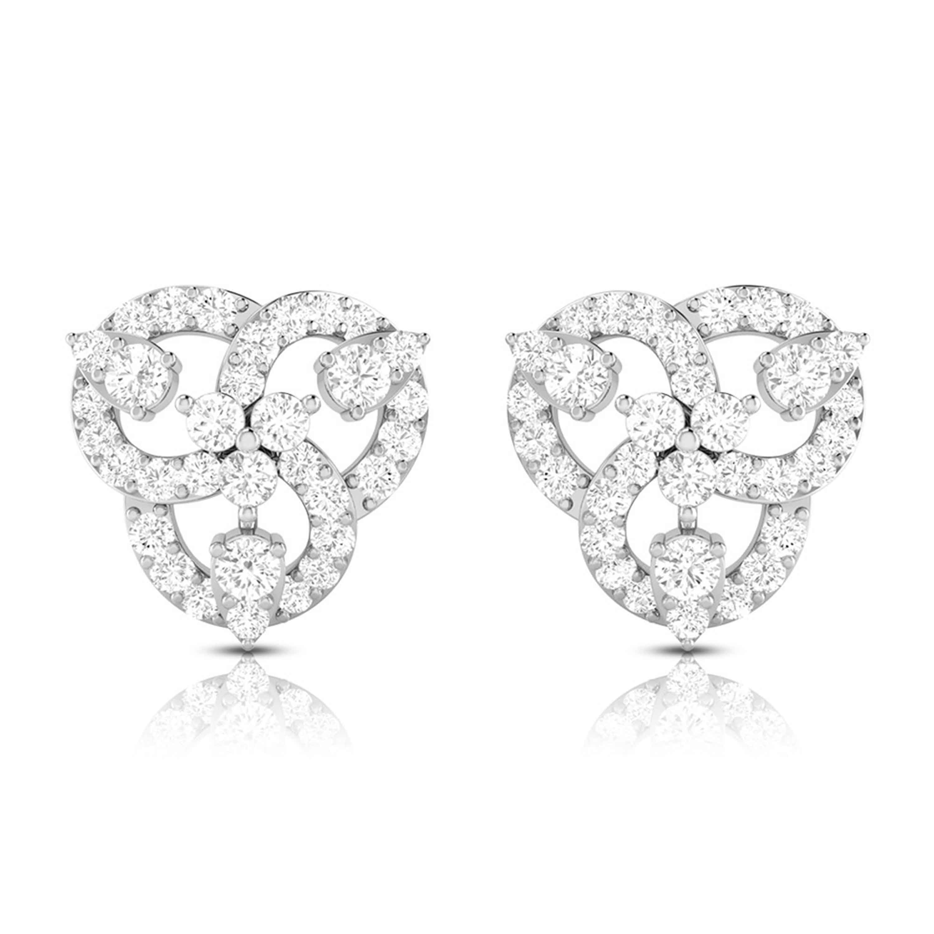 Beautiful Platinum Earrings with Diamonds for Women JL PT E ST 2061  VVS-GH Jewelove.US